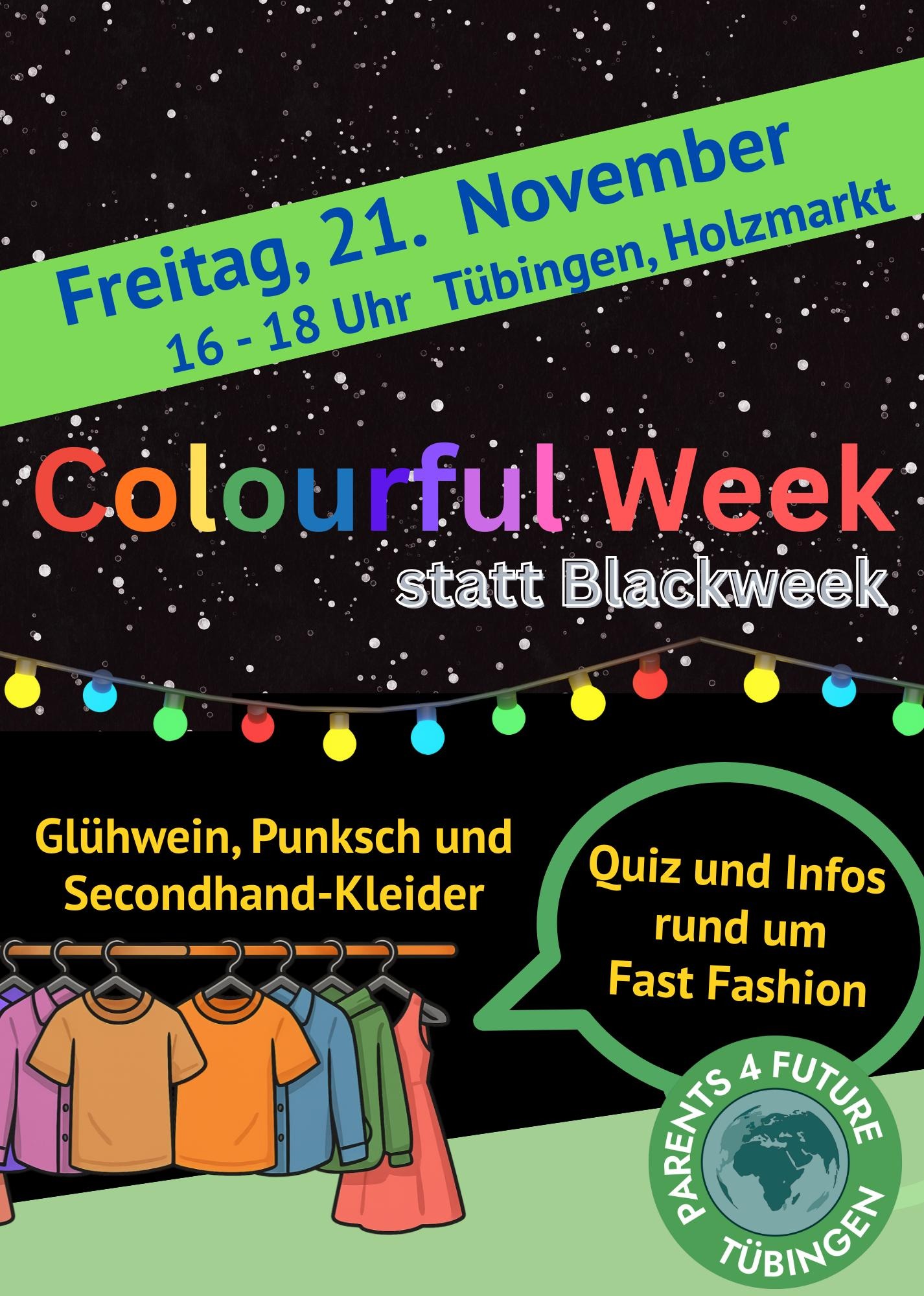 BLACKWEEK – Einladung zur Gegenaktion am Holzmarkt Tübingen